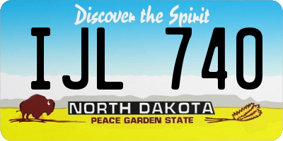 ND license plate IJL740