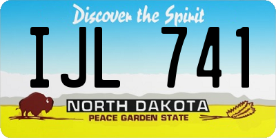 ND license plate IJL741