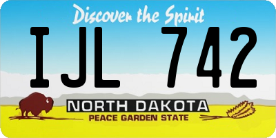 ND license plate IJL742