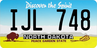 ND license plate IJL748