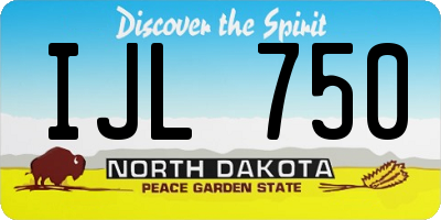 ND license plate IJL750