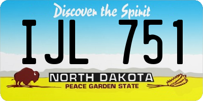 ND license plate IJL751