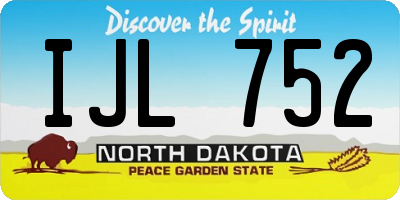 ND license plate IJL752