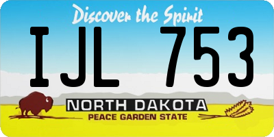 ND license plate IJL753