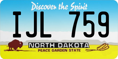 ND license plate IJL759