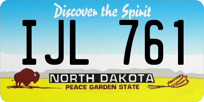 ND license plate IJL761