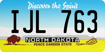 ND license plate IJL763