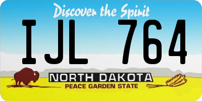 ND license plate IJL764