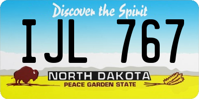 ND license plate IJL767