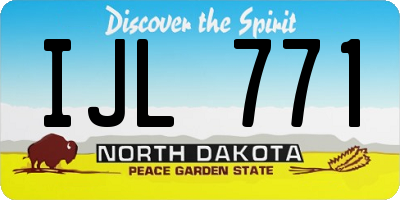 ND license plate IJL771