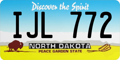 ND license plate IJL772