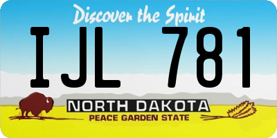 ND license plate IJL781