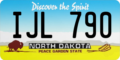 ND license plate IJL790
