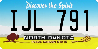 ND license plate IJL791