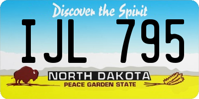 ND license plate IJL795