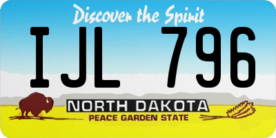 ND license plate IJL796