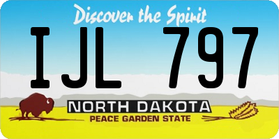 ND license plate IJL797