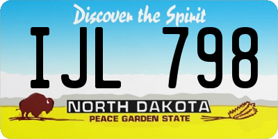ND license plate IJL798