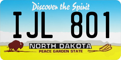 ND license plate IJL801