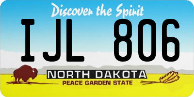 ND license plate IJL806