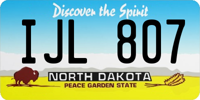 ND license plate IJL807