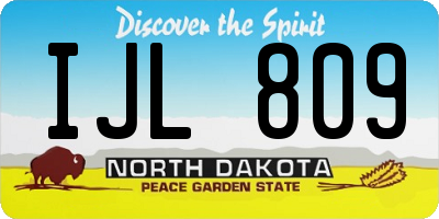 ND license plate IJL809