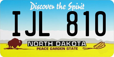 ND license plate IJL810