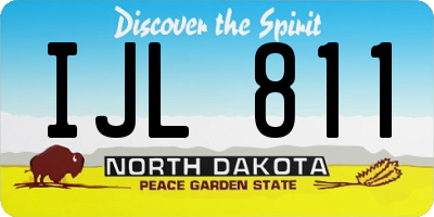 ND license plate IJL811