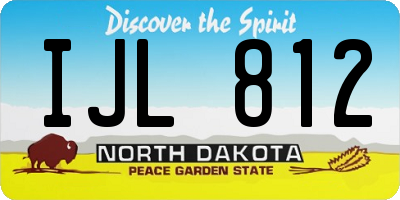 ND license plate IJL812