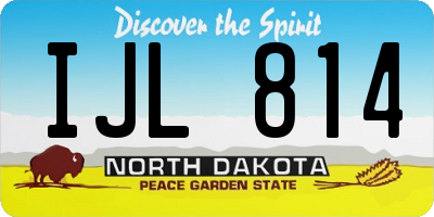 ND license plate IJL814