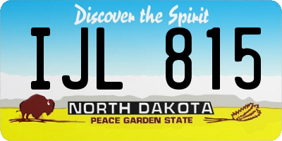 ND license plate IJL815
