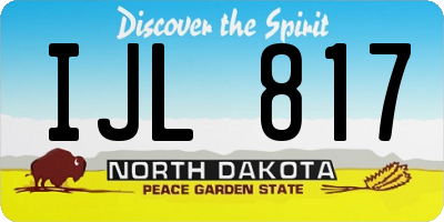 ND license plate IJL817