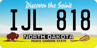 ND license plate IJL818