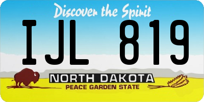 ND license plate IJL819