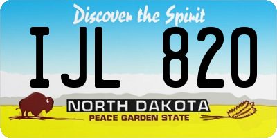 ND license plate IJL820