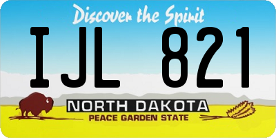 ND license plate IJL821