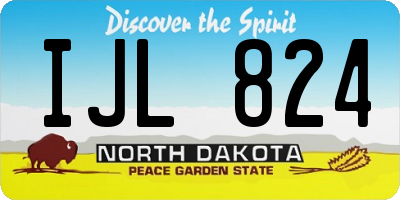 ND license plate IJL824