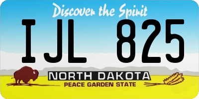 ND license plate IJL825