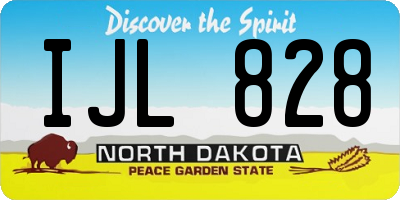 ND license plate IJL828