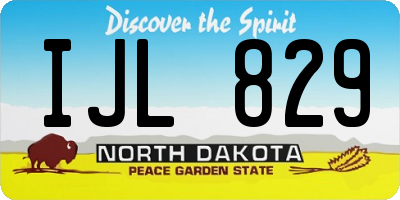 ND license plate IJL829