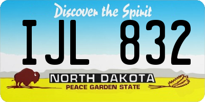 ND license plate IJL832