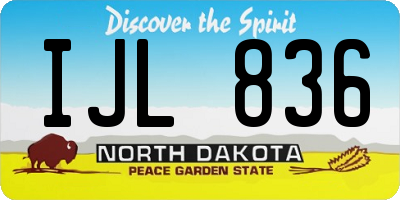 ND license plate IJL836