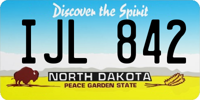 ND license plate IJL842