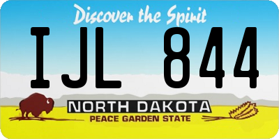 ND license plate IJL844