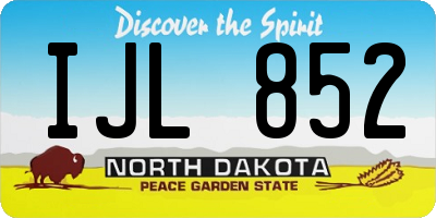 ND license plate IJL852
