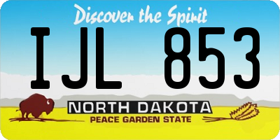 ND license plate IJL853