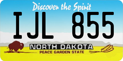 ND license plate IJL855