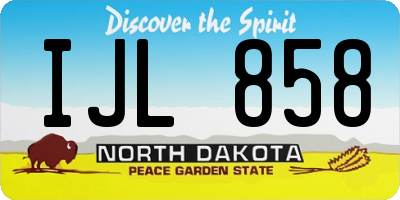 ND license plate IJL858
