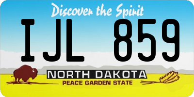 ND license plate IJL859