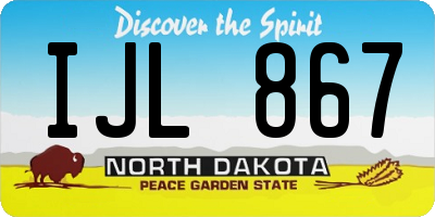 ND license plate IJL867